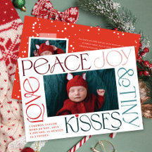 Love Peace Joy Tiny Kisses Baby's 1st Christmas