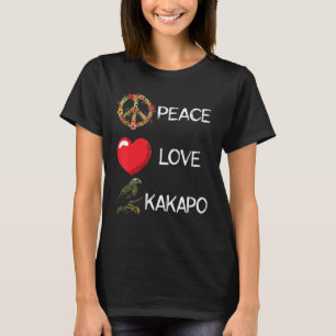 Love Peace Kakapo Bird Kakapo Parrot New Zealand K T-Shirt