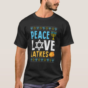 Love Peace Latkes Hanukkah Chanukah Jewish 1 T-Shirt