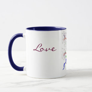 "Love, Peace Lillies" Mug - Customizable
