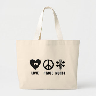 Love Peace LPN Large Tote Bag