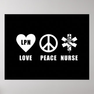 Love Peace LPN Poster