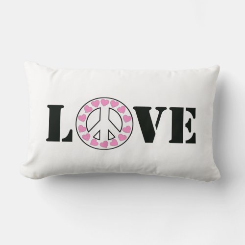 Love  Peace Lumbar Pillow