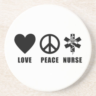 Love Peace Nurse Drink Coaster