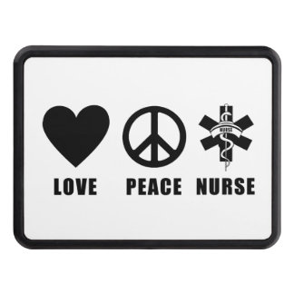 Love Peace Nurse Hitch Cover
