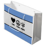 Love Peace Nurse   Large Gift Bag