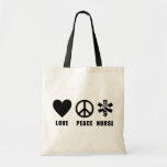 Love Peace Nurse Tote Bag