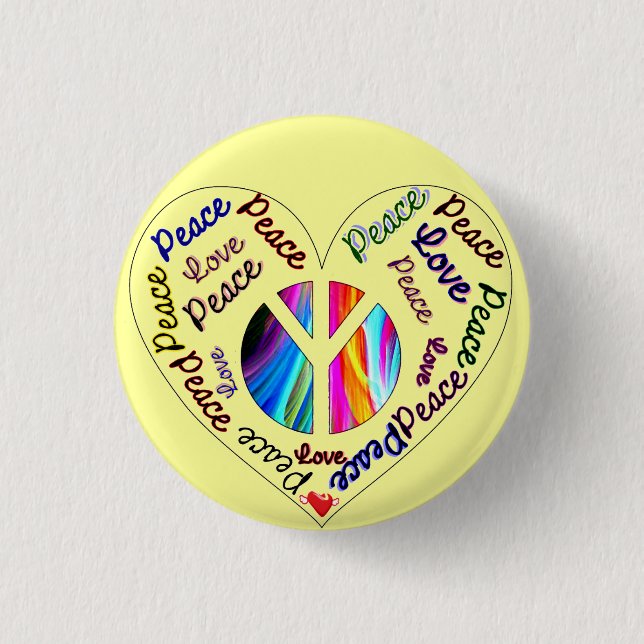 Love & Peace_ Pinback Button (Front)