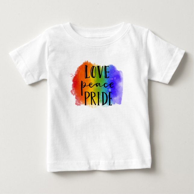 Love Peace Pride Baby T-Shirt (Front)