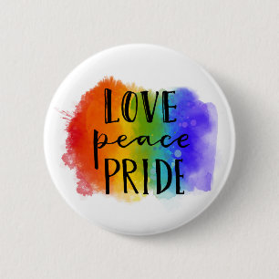 Love Peace Pride Button