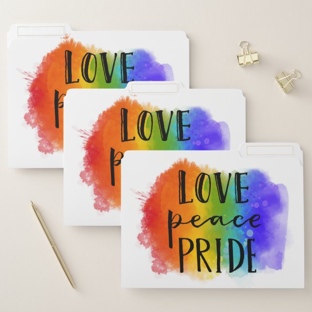 Love Peace Pride File Folder (Set)
