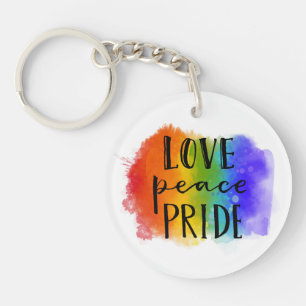 Love Peace Pride Keychain