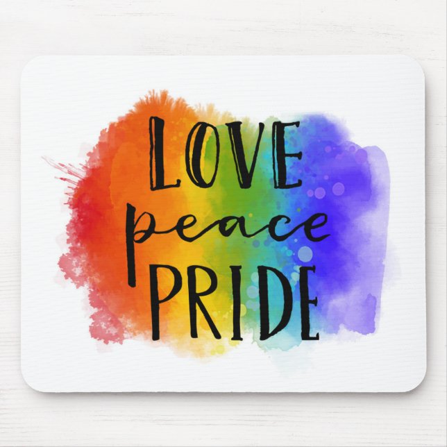 Love Peace Pride Mouse Pad (Front)