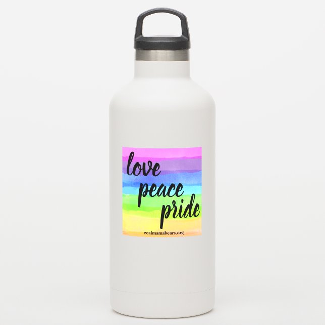 Love Peace Pride Vinyl Sticker (Waterbottle)