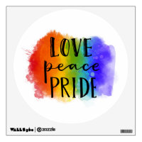 Love Peace Pride Wall Decal
