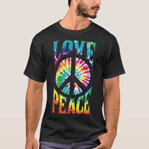 Love_Peace_Retro_70s_Floral T_Shirt