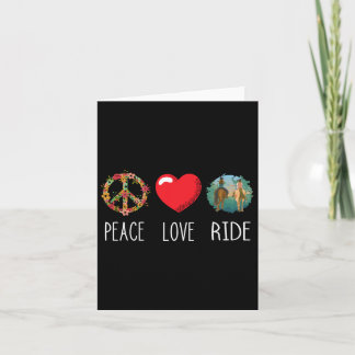 Love Peace Ride Horseback Riding Horse Lover Eques Card