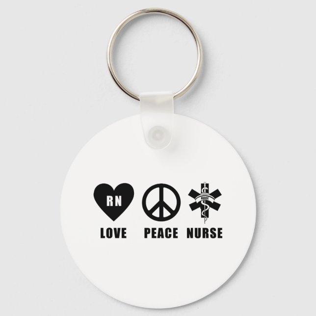 Love Peace RN Keychain (Front)