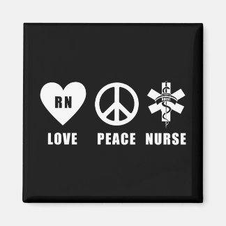 Love Peace RN Magnet