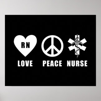 Love Peace RN Poster