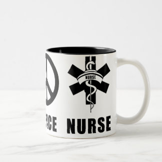 Love Peace RN Two-Tone Coffee Mug
