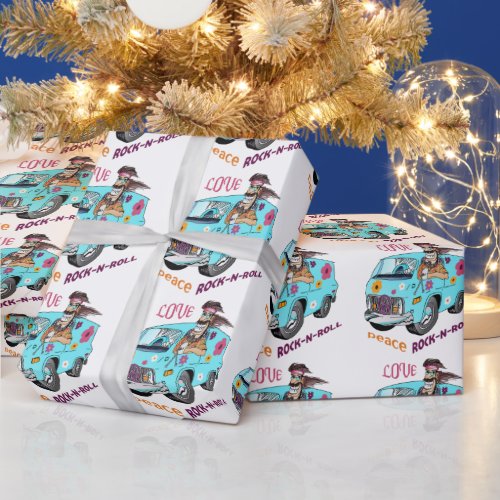 Love Peace Rock N Roll Wrapping Paper