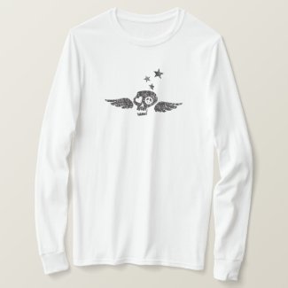 Love & Peace Skull with Wings T-Shirt