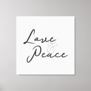 Love & Peace Stretched Canvas Print