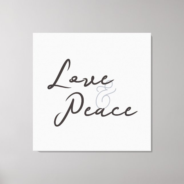 Love & Peace Stretched Canvas Print (Front)
