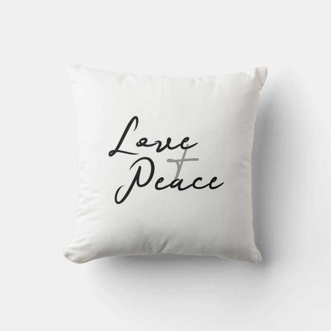 Love & Peace Throw Pillow (Front)