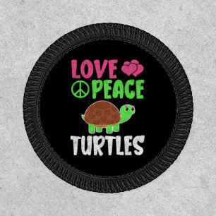 Love Peace Turtles Cute Zoo Animals Turtles Lover Patch