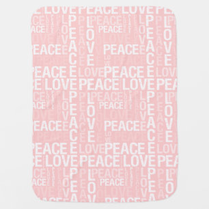 Love Peace Typography Swaddle Blanket