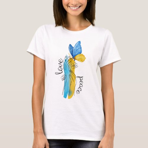 Love Peace Ukraine T_Shirt