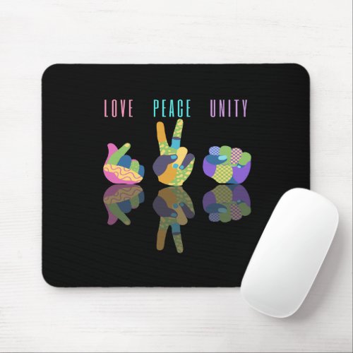 Love Peace Unity Hand Sign  Mouse Pad