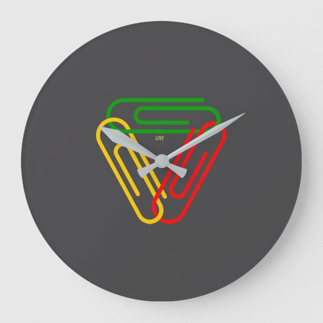 Love - Peace - Unity Large Clock (Front)