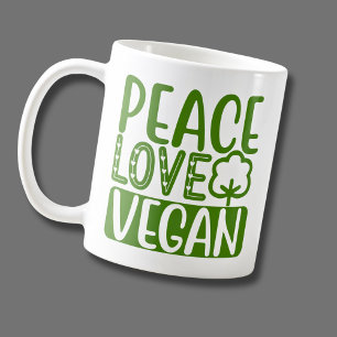 Love Peace Vegan Coffee Mug