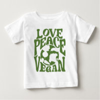Love Peace Vegan Slogan Vegetarian Funny 
