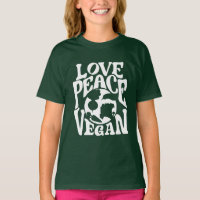 Love Peace Vegan Slogan Vegetarian Funny 