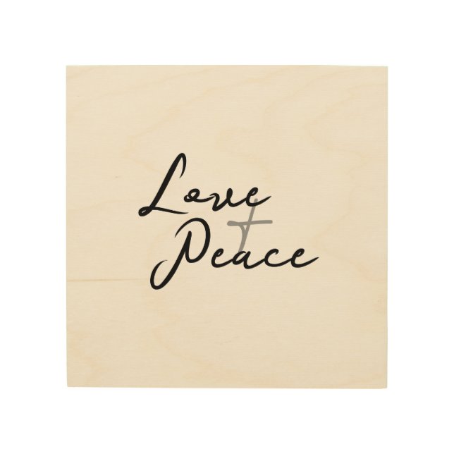 Love &Peace Wood Wall Art (Front)