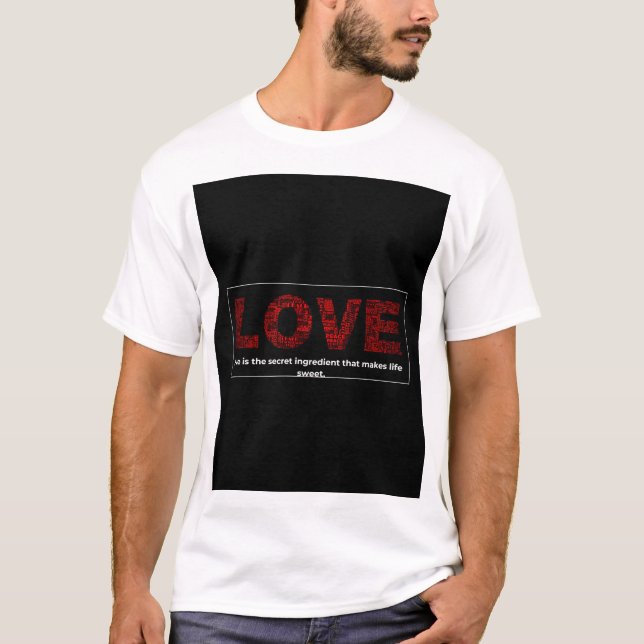 Love & Peace Word Art Sweet Ingredient T-Shirt (Front)