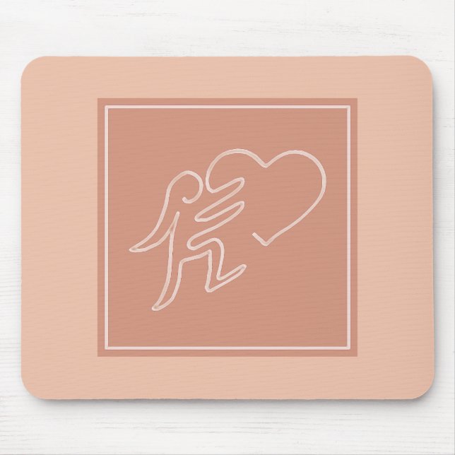 LOVE (PEACH) MOUSE PAD (Front)