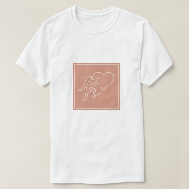 LOVE (PEACH)  T-Shirt (Design Front)