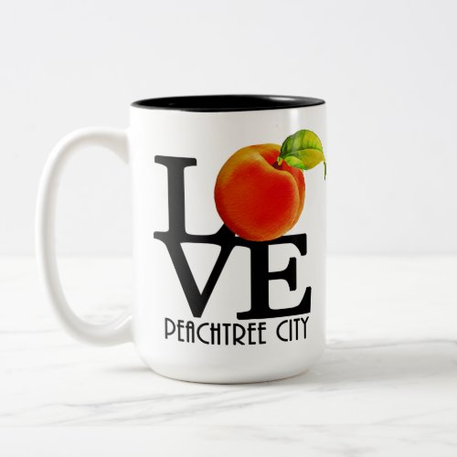 LOVE Peachtree City Georgia 15oz Two_Tone Coffee Mug