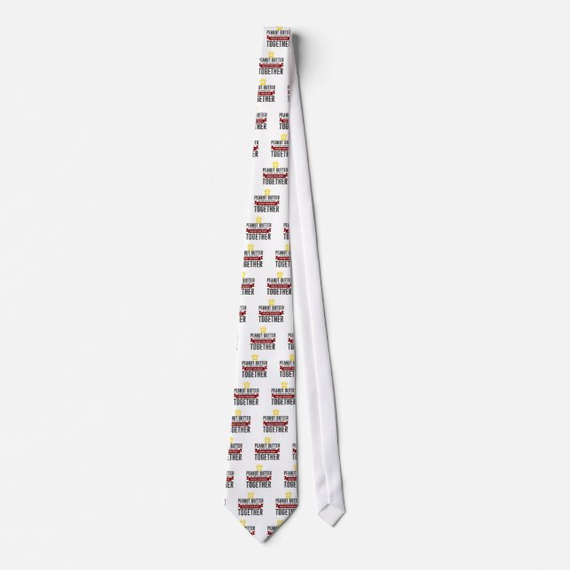 Love Peanut Butter Funny Foodie Design Neck Tie (Front)