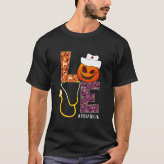 Love Pediatrician Nurse Life Nurse Halloween Pumpk T-Shirt