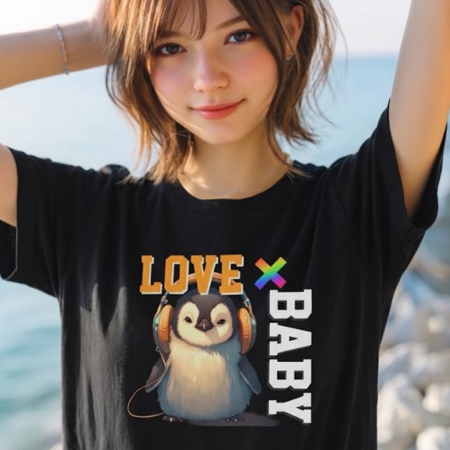 LOVE × PENGUIN - Custom  T-Shirt (Creator Uploaded)
