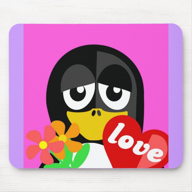 LOVE PENGUIN MOUSE PAD (Front)
