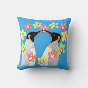  Love Penguin Throw Pillow