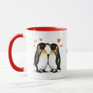 Love Penguins, Girlfriend Boyfriend Gift, Own Text Mug
