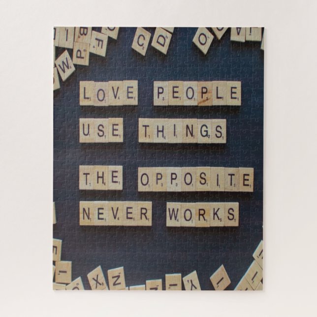 Love People Use Things, Positive Words Jigsaw Puzzle (Vertical)